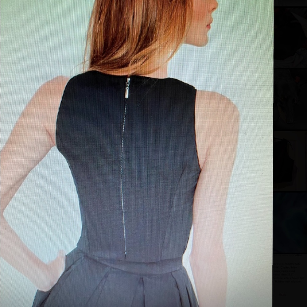 WHITE HOUSE BLACK MARKET SLEEVELESS TAFFETA BODICE TOP SIZE 12 BLACK NWT! - Picture 3 of 5